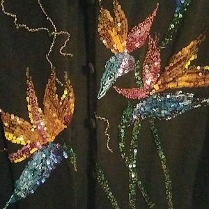 Black colorful 1x sweater